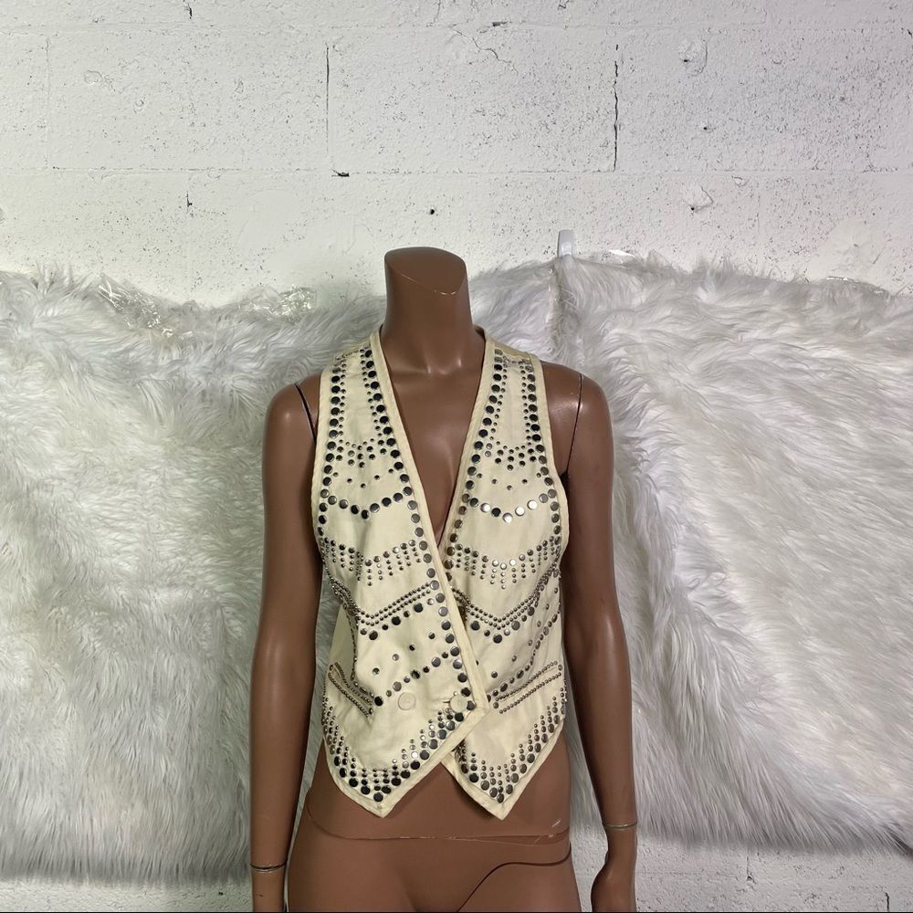 3.1 Phillip Lim Studded Ivory Cream Vest 4 - Picture 3 of 10